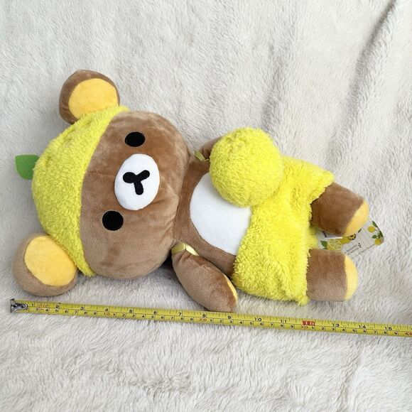 San-X Rilakkuma A Basketful Of Lemons Outfit Teddy Bear 14” Plush Toy NWT - Picture 5 of 5